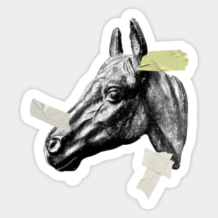 Horses Head, Tape, Moodboard Style Horse Sticker